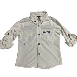 Founders Fishing Shirt – Americana White Long Sleeve Kids Size 5